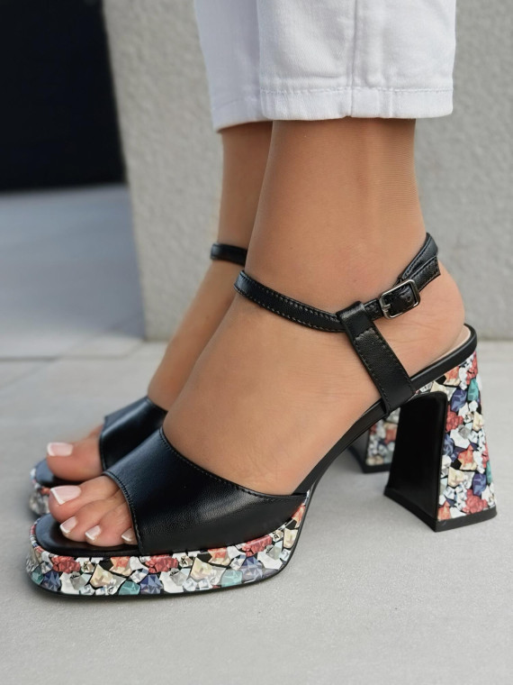 Sandałki damskie ze skóry naturalnej