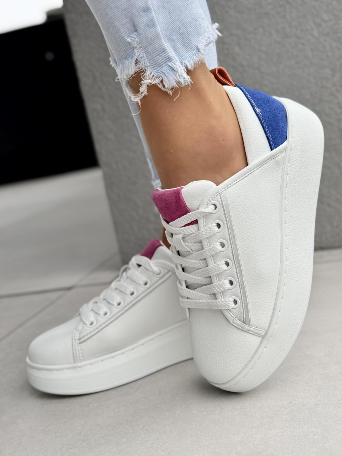 Sneakersy damskie ze skóry naturalnej