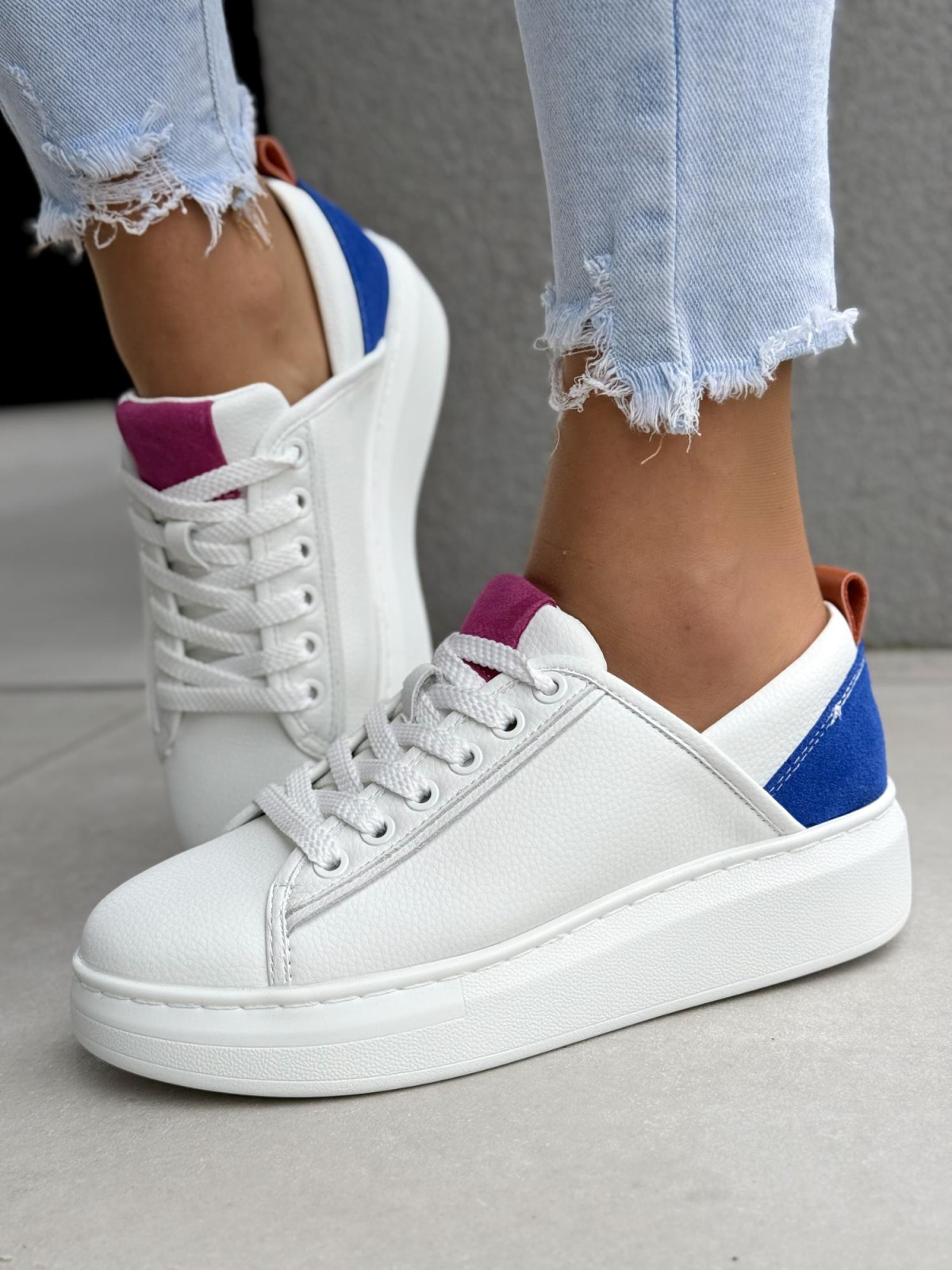 Sneakersy damskie ze skóry naturalnej