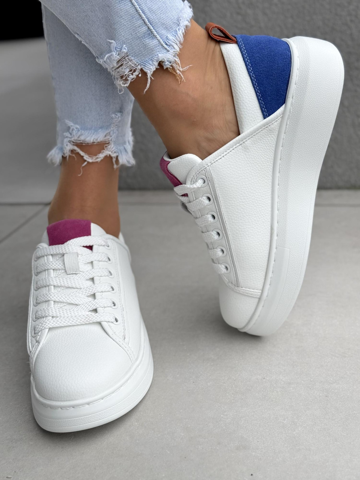 Sneakersy damskie ze skóry naturalnej