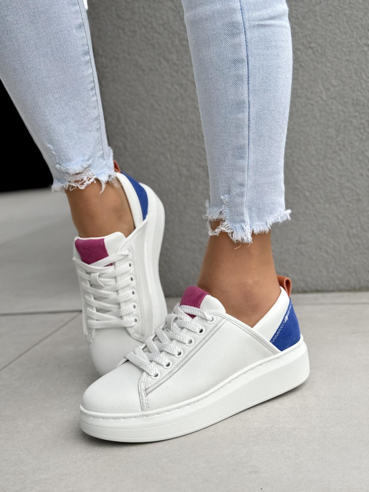 Sneakersy damskie ze skóry naturalnej