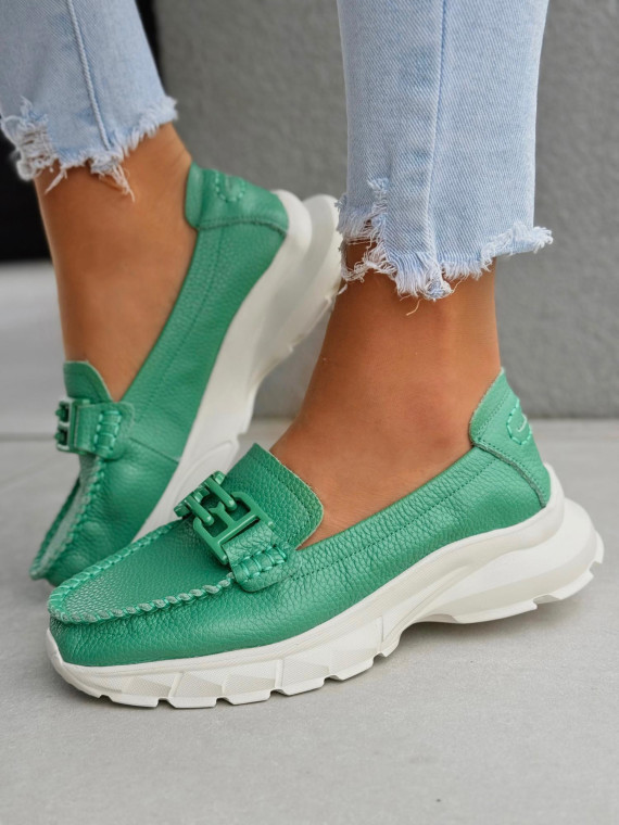 Mokasyny damskie ze skóry naturalnej