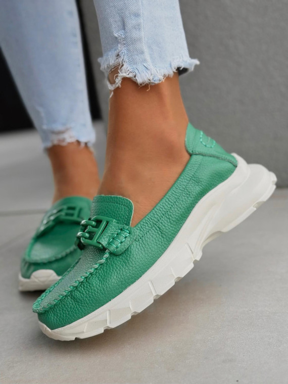 Mokasyny damskie ze skóry naturalnej