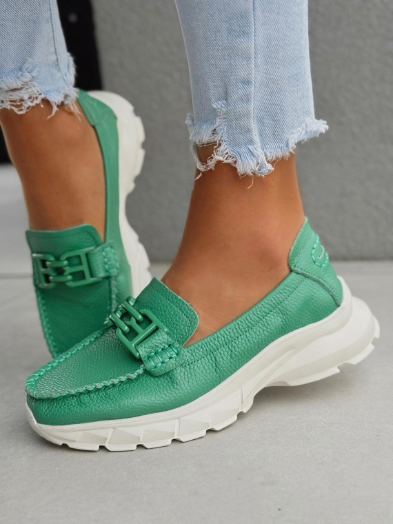 Mokasyny damskie ze skóry naturalnej