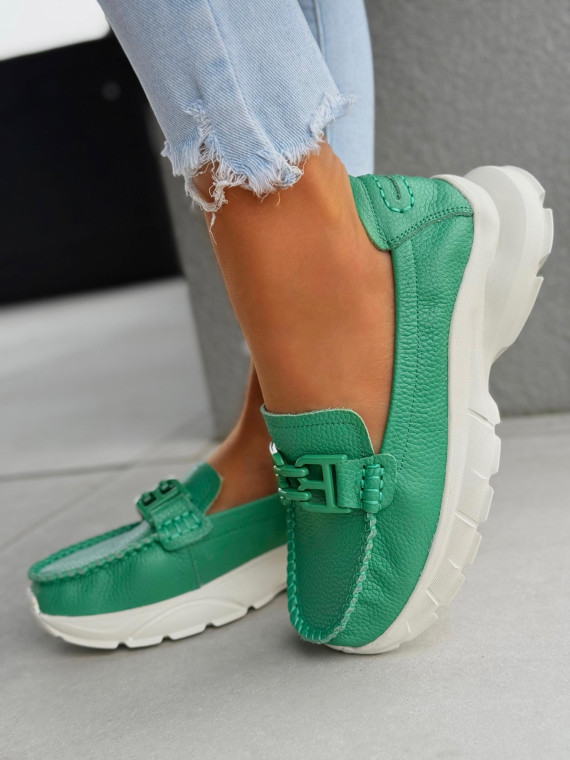 Mokasyny damskie ze skóry naturalnej