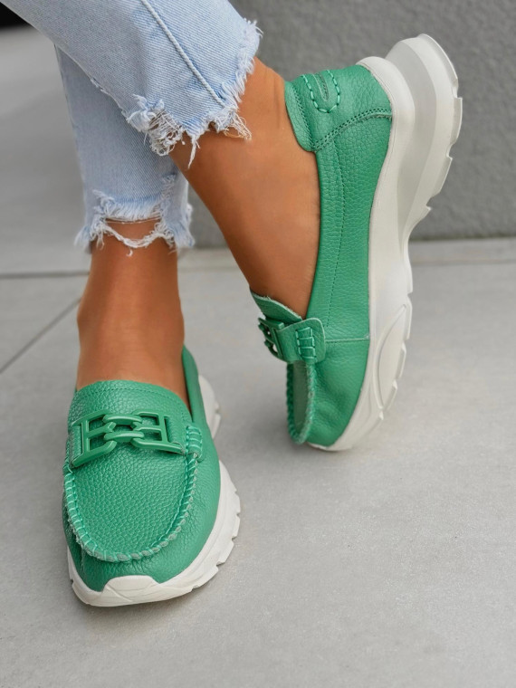 Mokasyny damskie ze skóry naturalnej