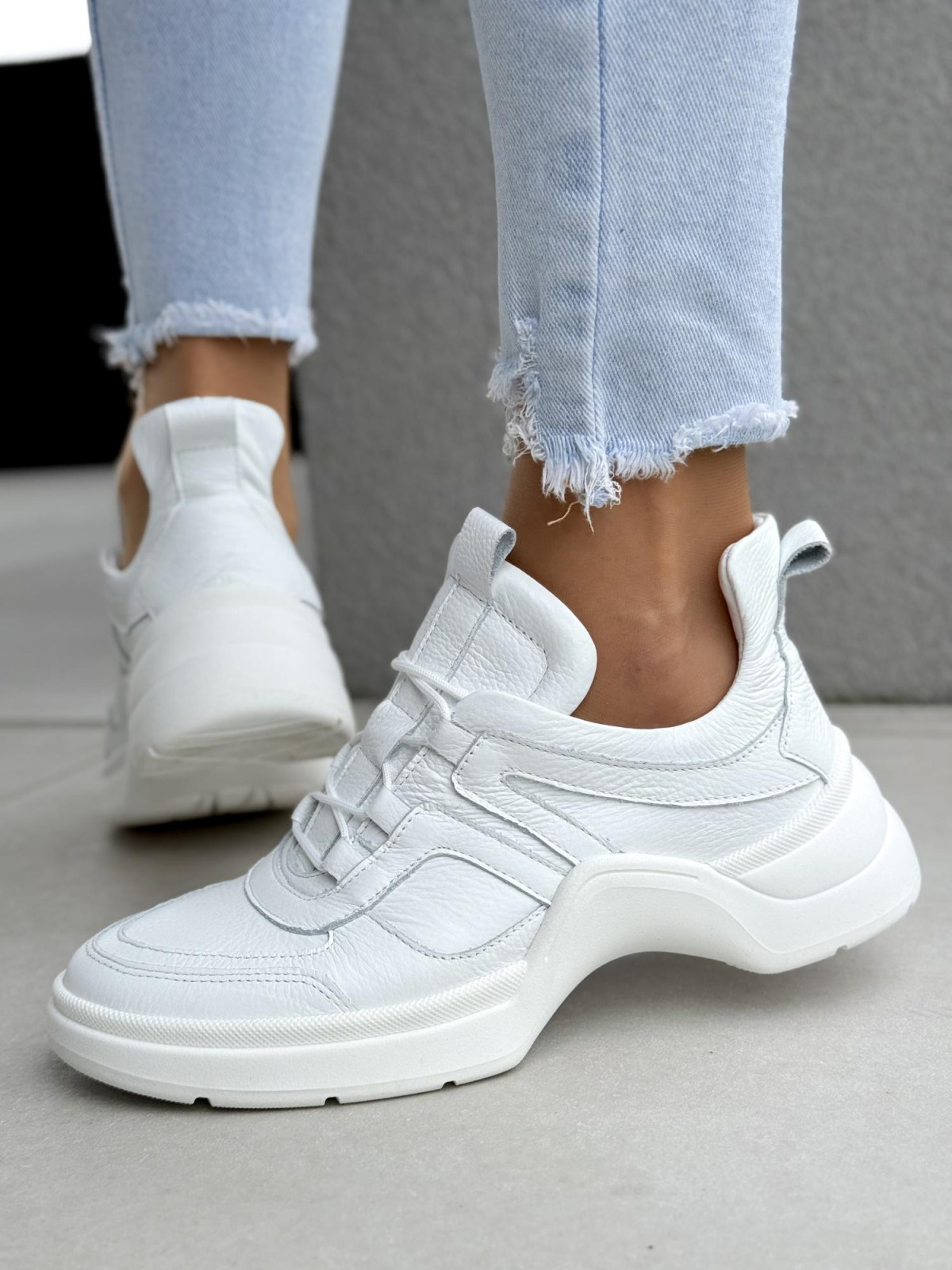 Sneakersy damskie OLEKSY ze skóry naturalnej Polskiej produkcji