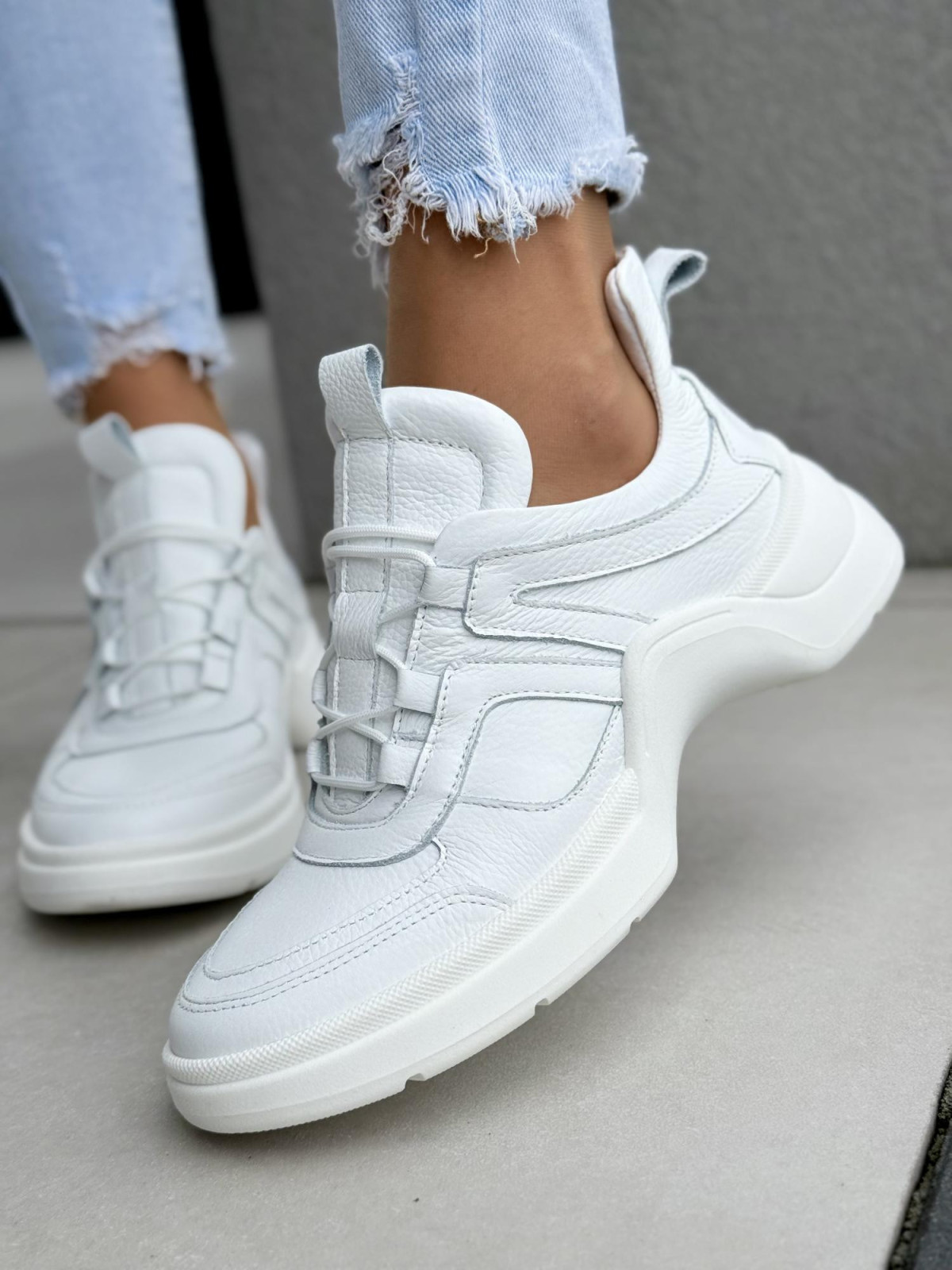 Sneakersy damskie OLEKSY ze skóry naturalnej Polskiej produkcji