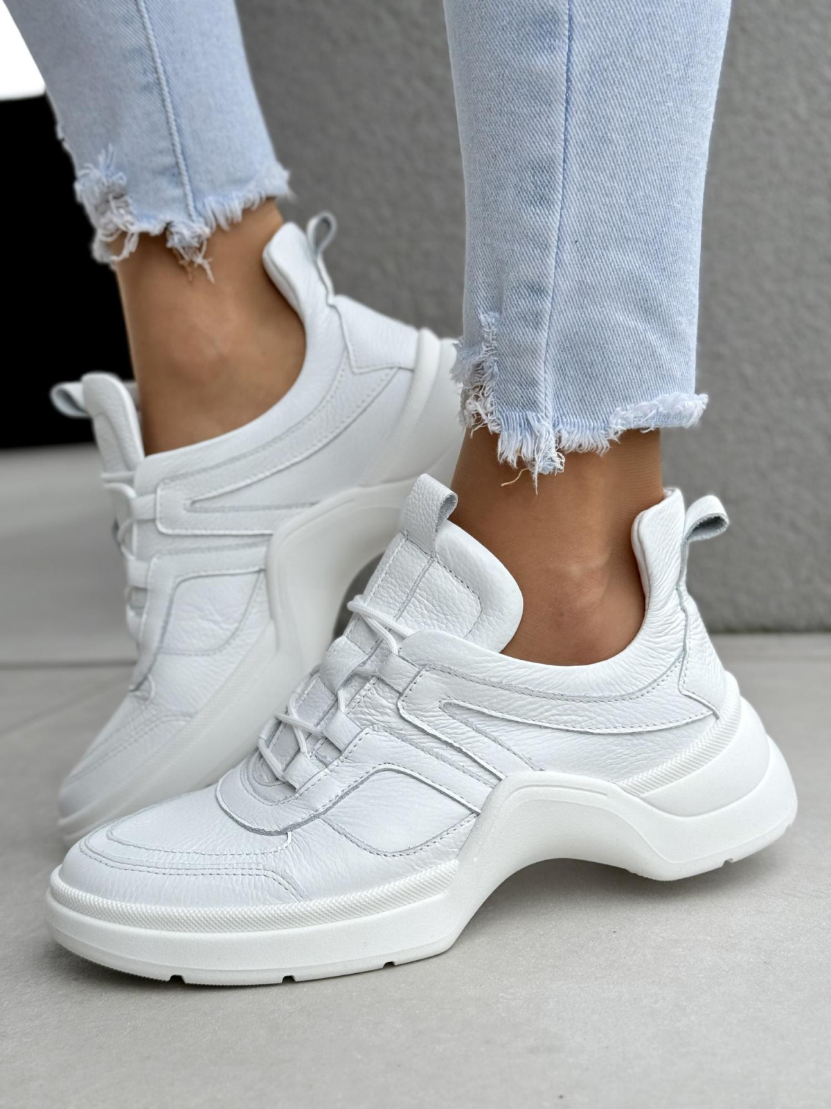 Sneakersy damskie OLEKSY ze skóry naturalnej Polskiej produkcji