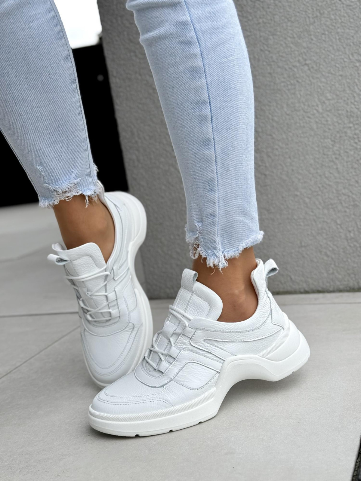 Sneakersy damskie OLEKSY ze skóry naturalnej Polskiej produkcji