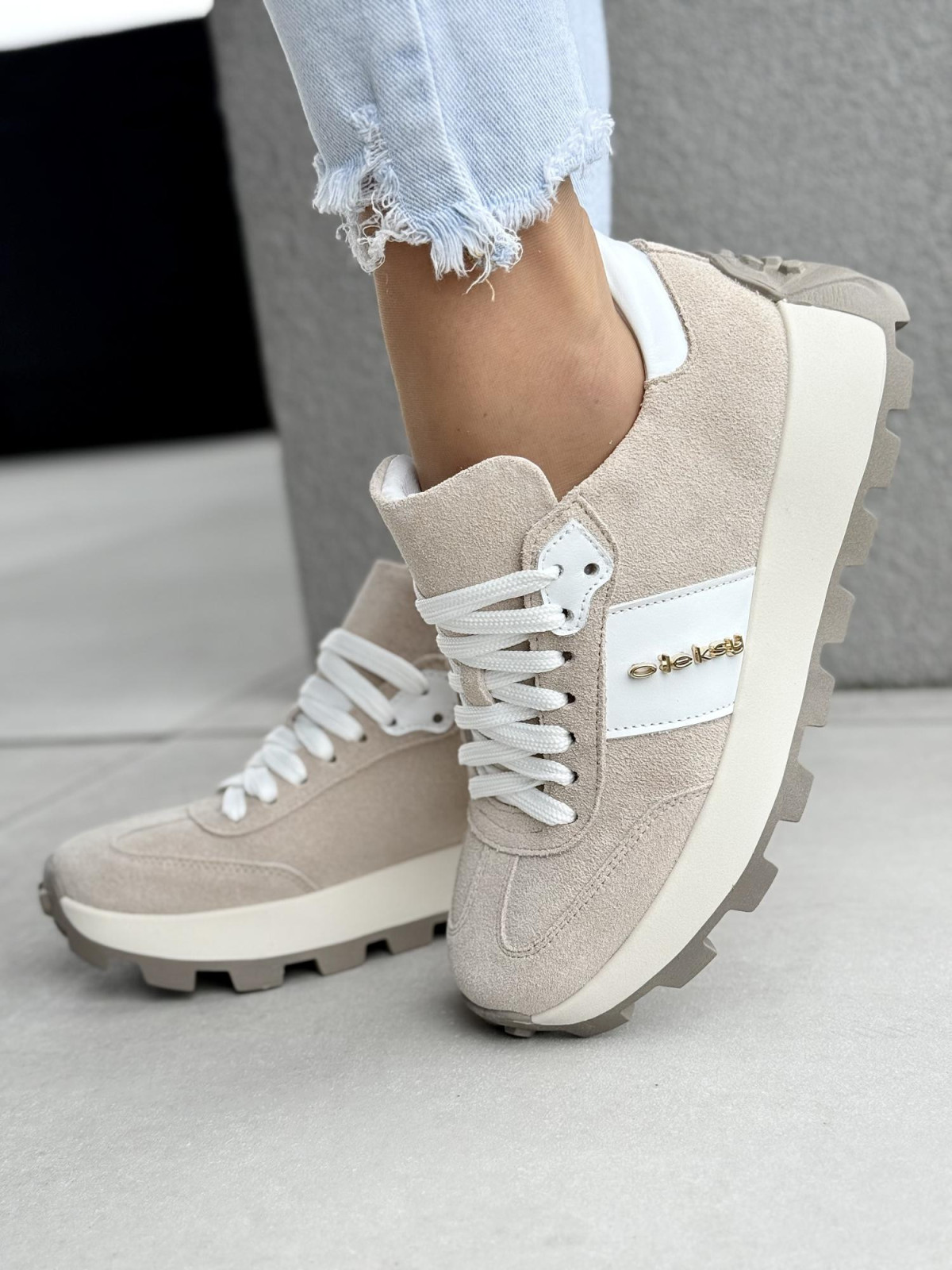 Sneakersy ze skóry naturalnej OLEKSY Polskiej produkcji