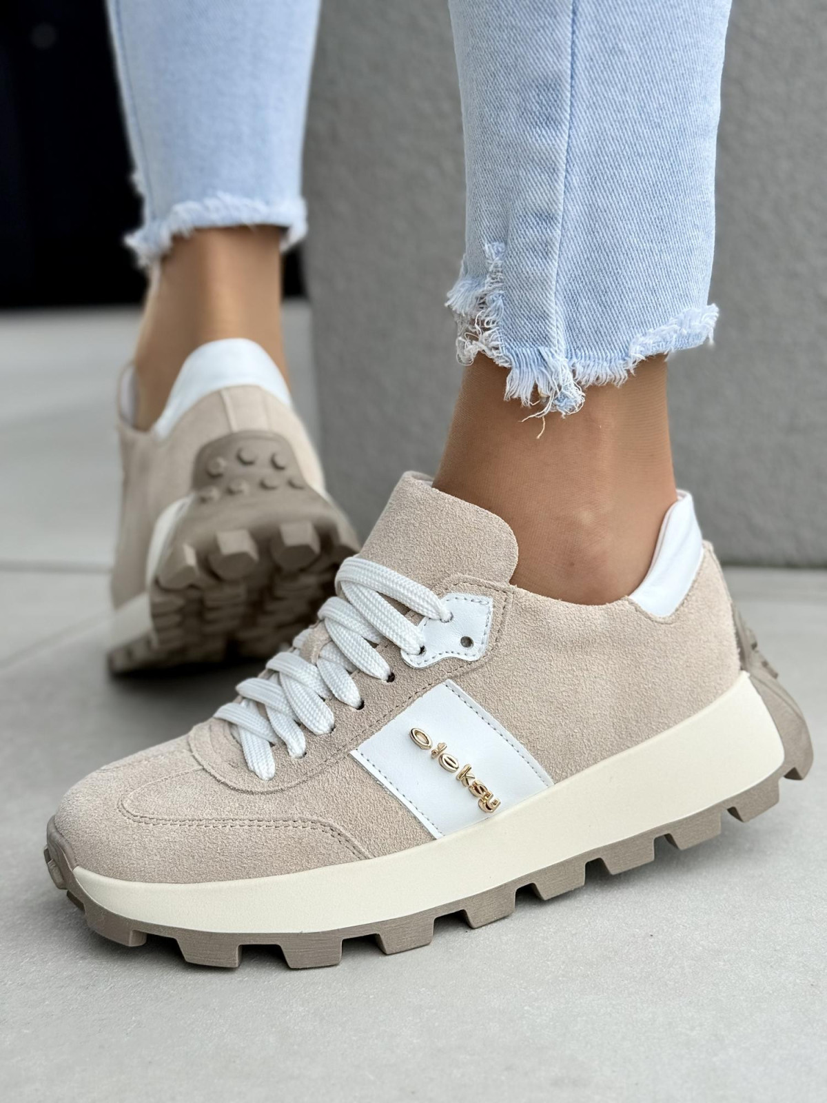 Sneakersy ze skóry naturalnej OLEKSY Polskiej produkcji