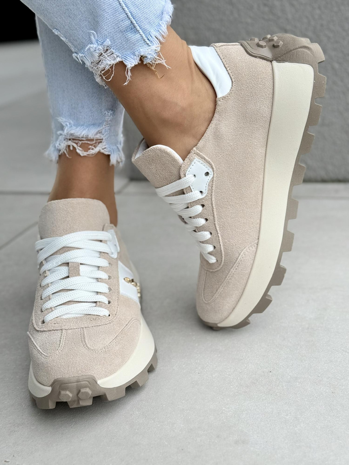 Sneakersy ze skóry naturalnej OLEKSY Polskiej produkcji