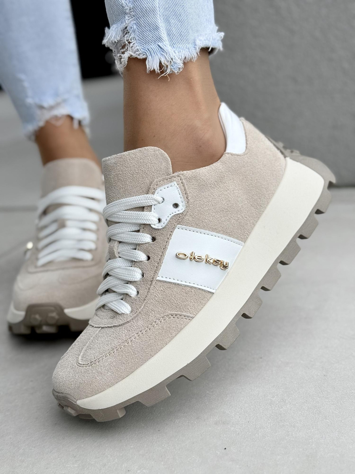 Sneakersy ze skóry naturalnej OLEKSY Polskiej produkcji