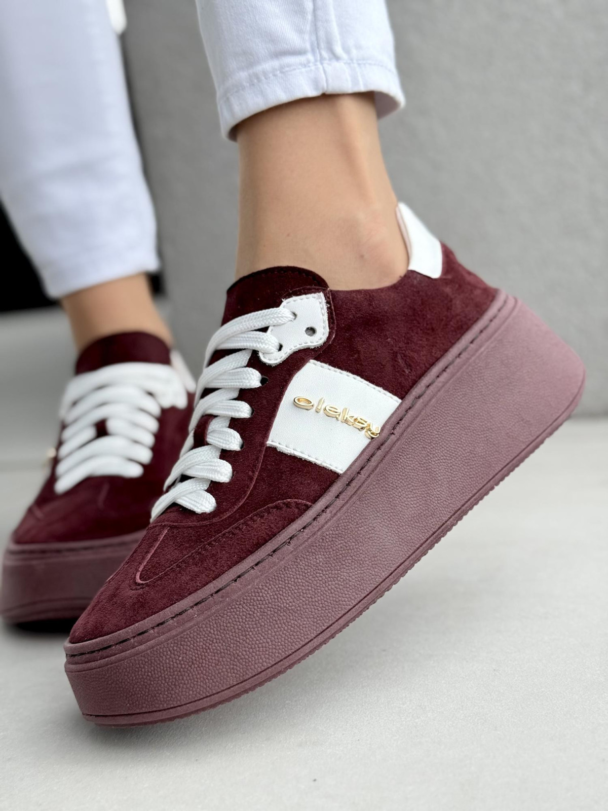 Sneakersy damskie OLEKSY ze skóry naturalnej Polskiej produkcji