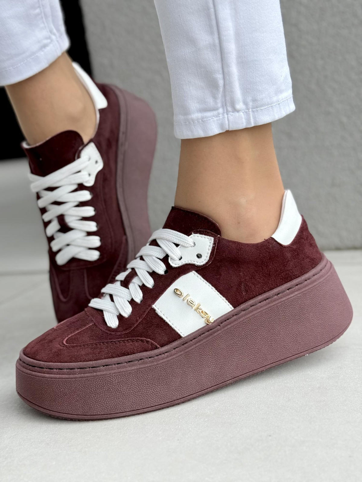 Sneakersy damskie OLEKSY ze skóry naturalnej Polskiej produkcji