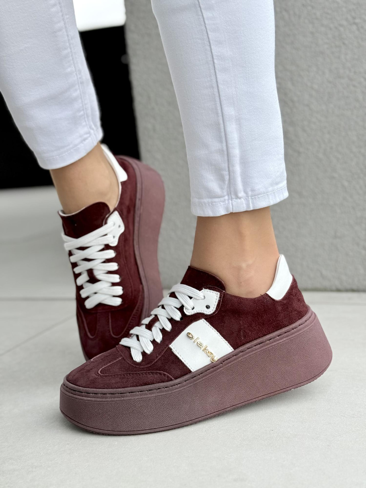 Sneakersy damskie OLEKSY ze skóry naturalnej Polskiej produkcji