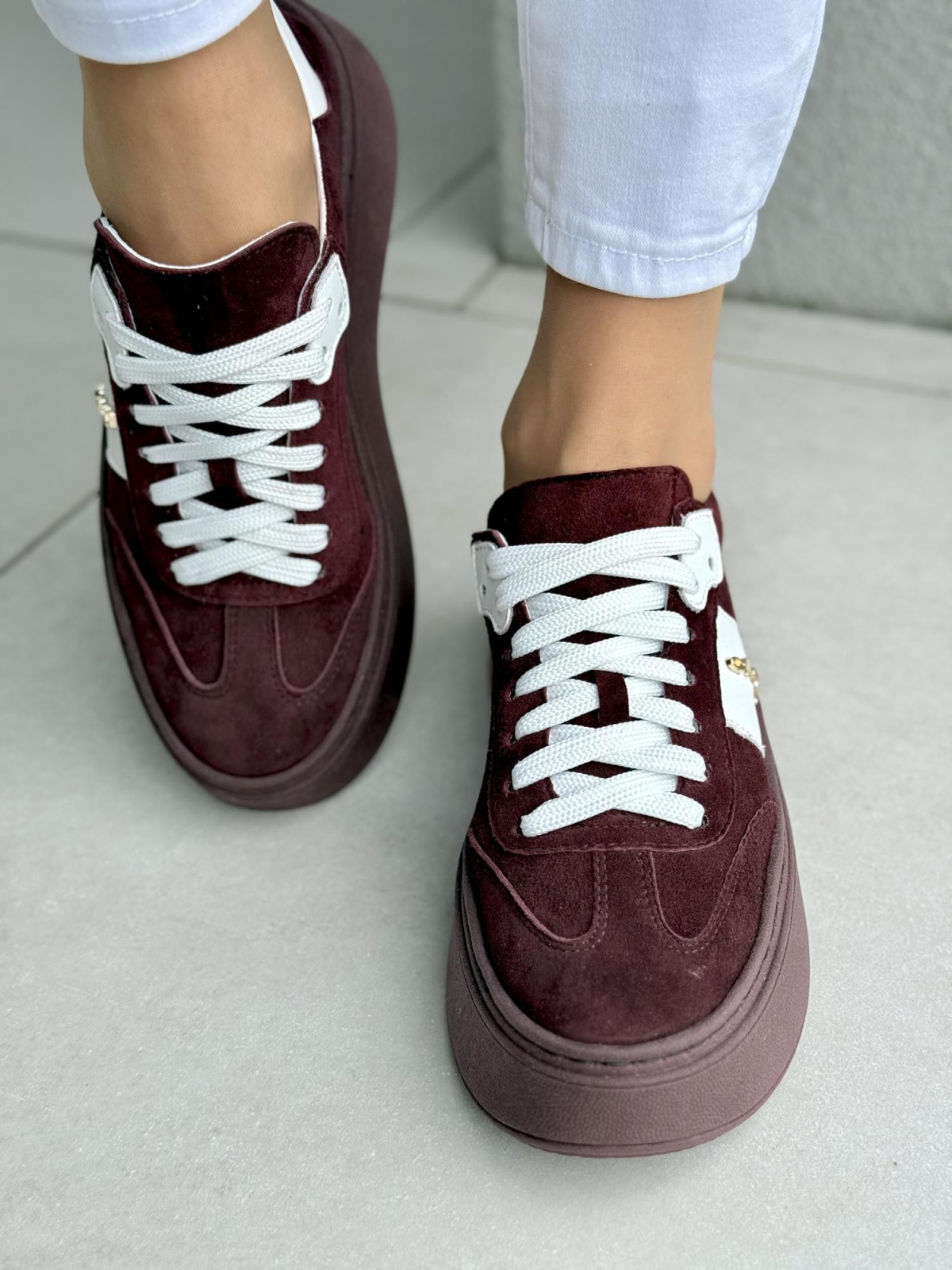 Sneakersy damskie OLEKSY ze skóry naturalnej Polskiej produkcji