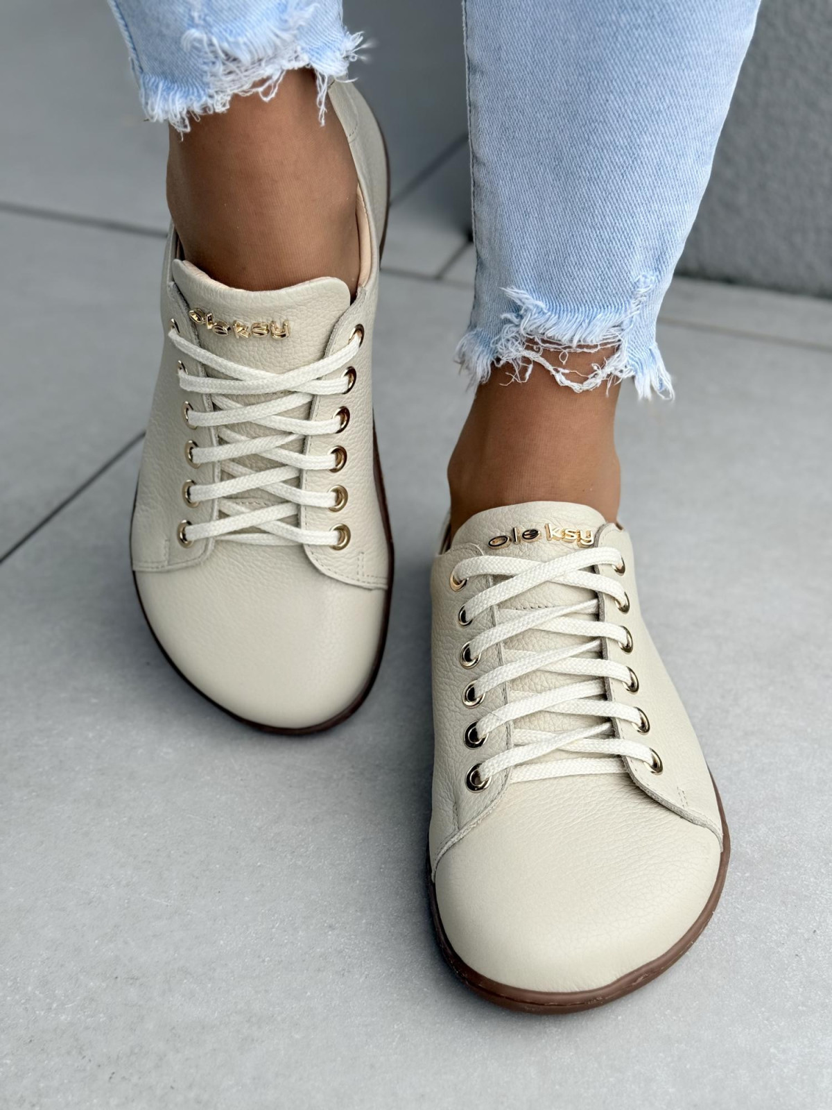 Sneakersy barefood OLEKSY ze skóry naturalnej polskiej produkcji