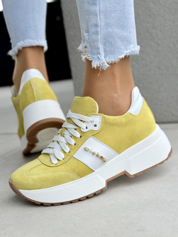 Sneakersy damskie OLEKSY ze skóry naturalnej Polskiej produkcji