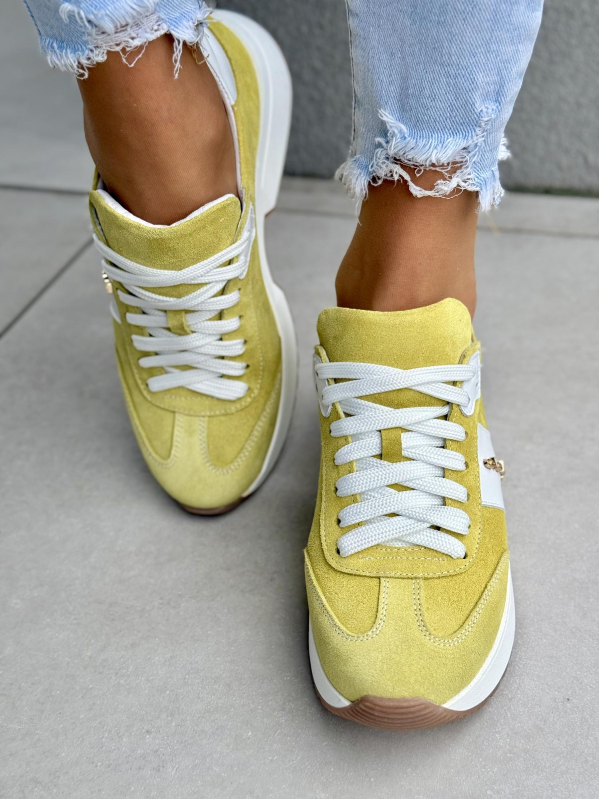 Sneakersy damskie OLEKSY ze skóry naturalnej Polskiej produkcji