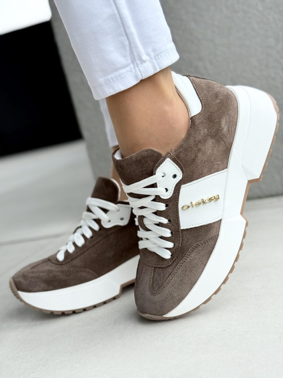 Sneakersy damskie OLEKSY ze skóry naturalnej Polskiej produkcji