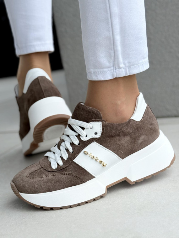 Sneakersy damskie OLEKSY ze skóry naturalnej Polskiej produkcji