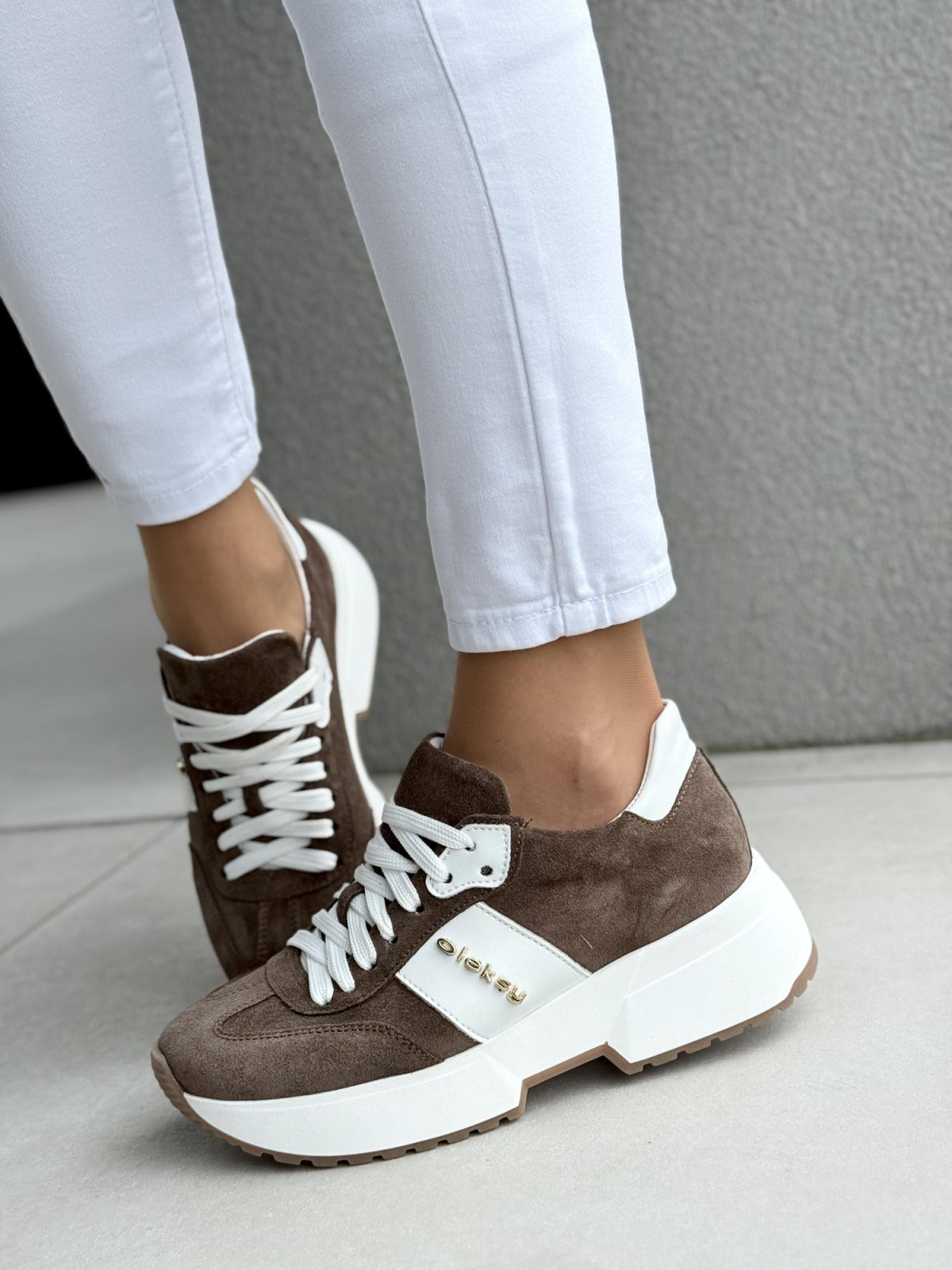 Sneakersy damskie OLEKSY ze skóry naturalnej Polskiej produkcji