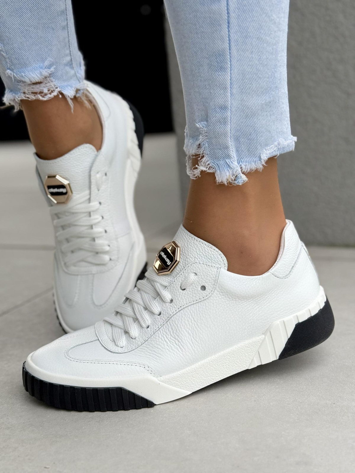 Sneakersy damskie OLEKSY ze skóry naturalnej Polskiej produkcji