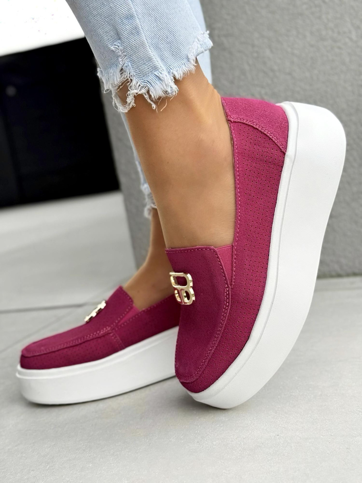 Mokasyny damskie ze skóry naturalnej