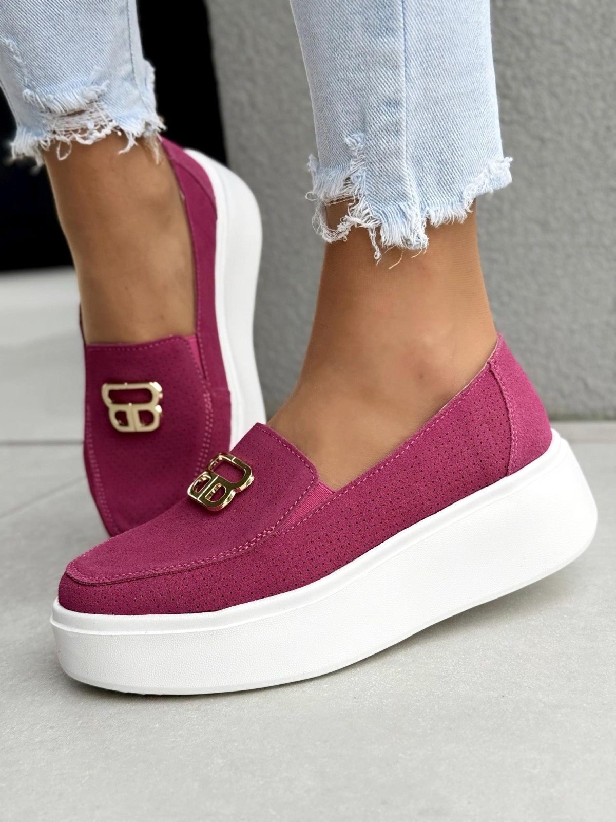 Mokasyny damskie ze skóry naturalnej