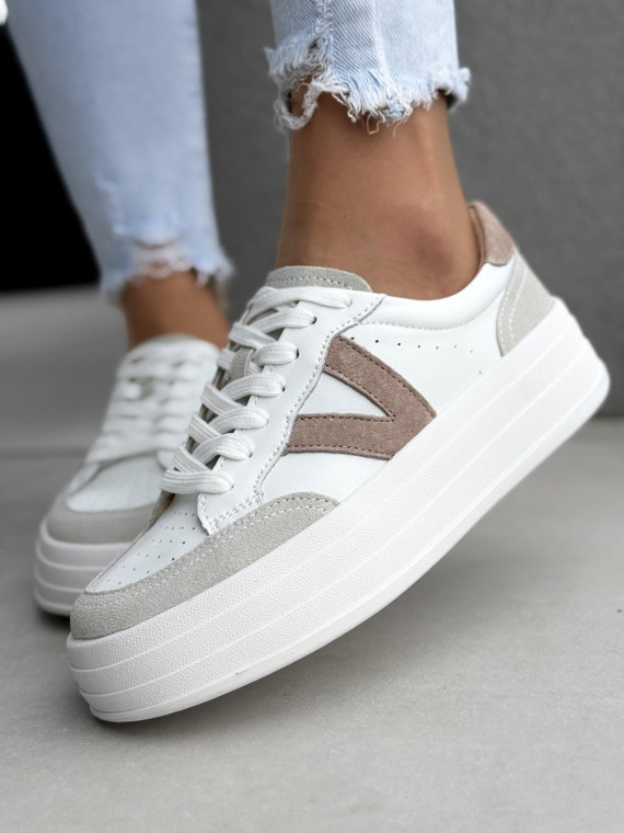 Sneakersy damskie ze skóry naturalnej