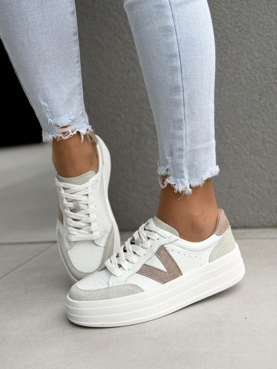 Sneakersy damskie ze skóry naturalnej