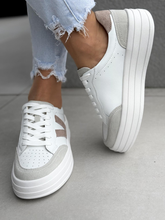 Sneakersy damskie ze skóry naturalnej