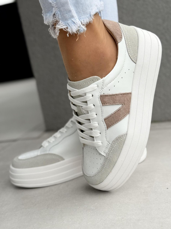 Sneakersy damskie ze skóry naturalnej