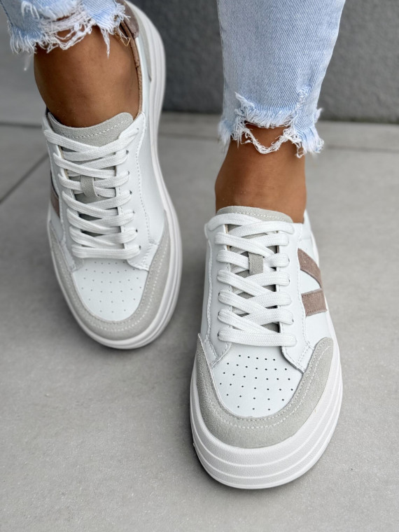 Sneakersy damskie ze skóry naturalnej