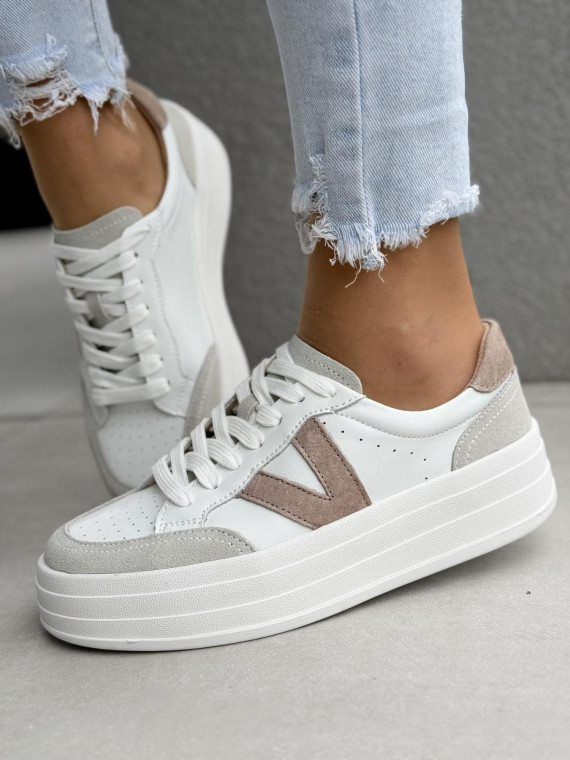 Sneakersy damskie ze skóry naturalnej