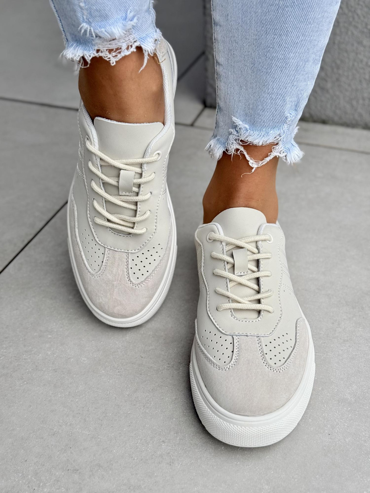 Sneakersy damskie ze skóry naturalnej