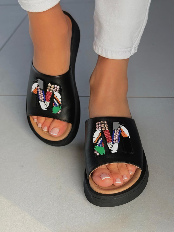 Klapki damskie ze skóry naturalnej