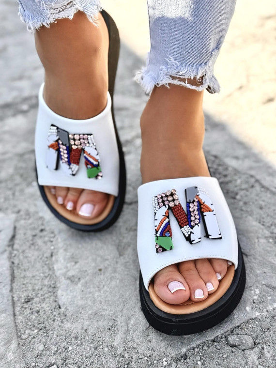 Klapki damskie ze skóry naturalnej