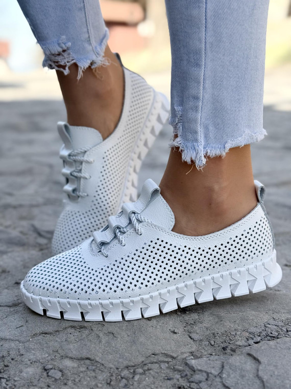 Sneakersy damskie ze skóry naturalnej