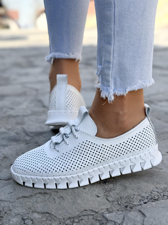 Sneakersy damskie ze skóry naturalnej