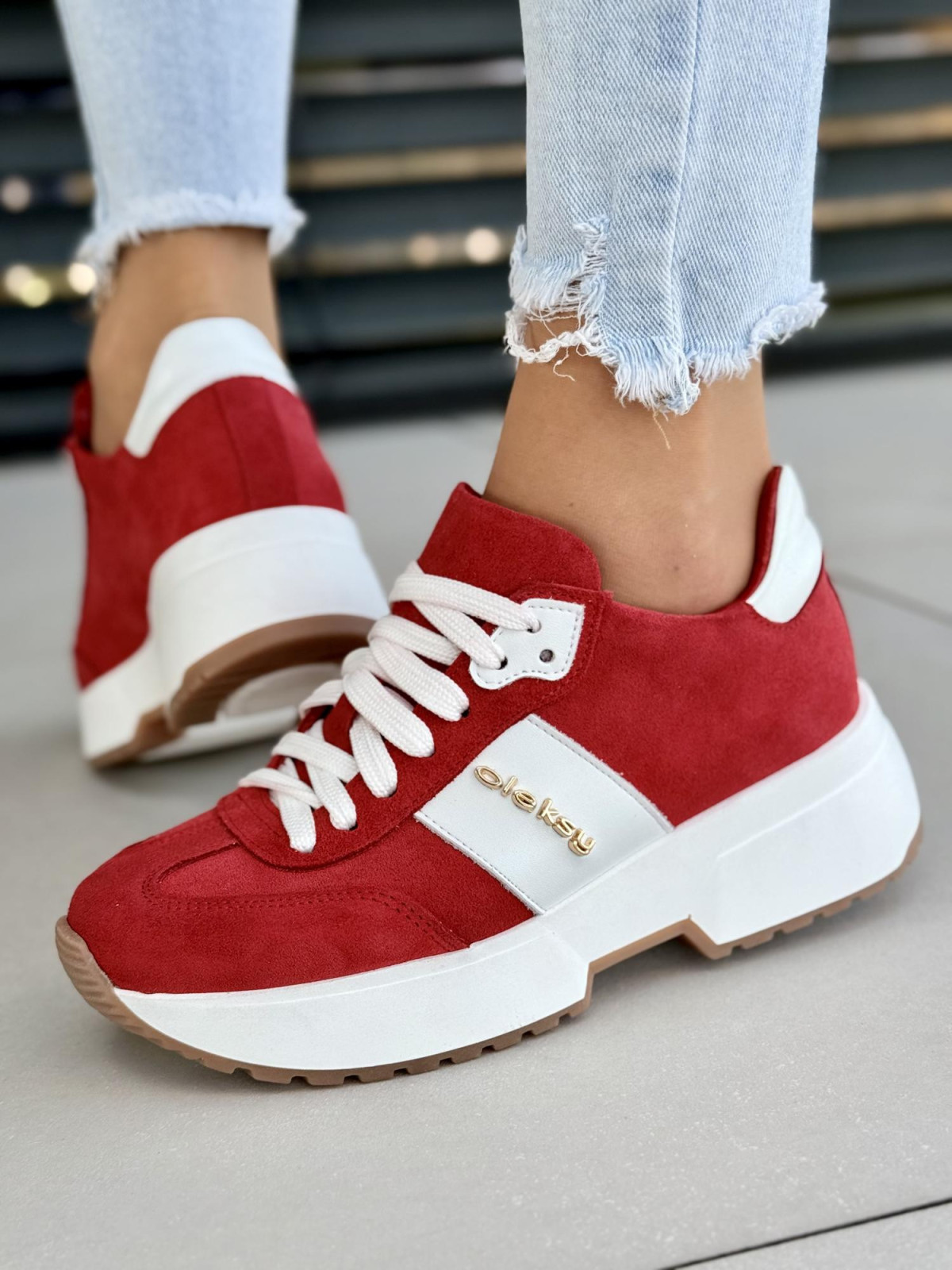 Sneakers ze skóry naturalnej OLEKSY Polskiej produkcji