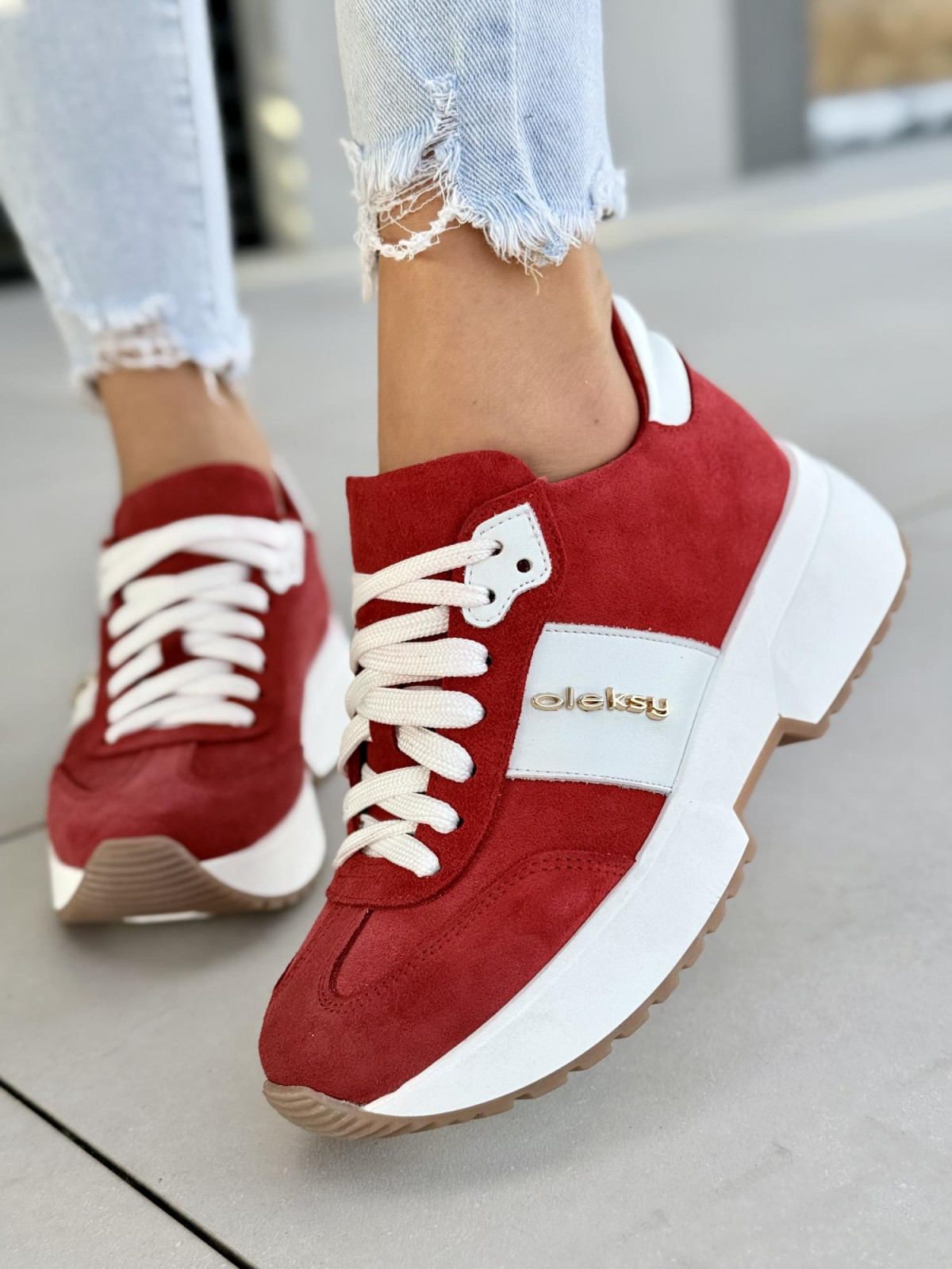 Sneakers ze skóry naturalnej OLEKSY Polskiej produkcji