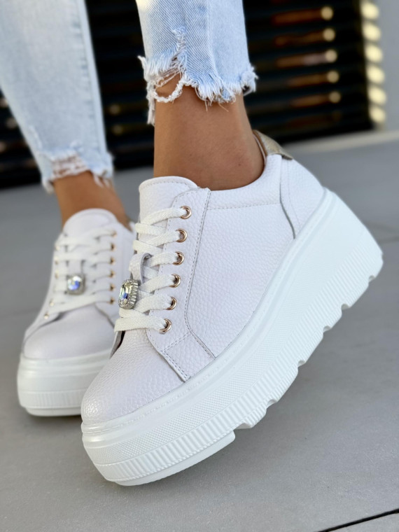 Sneakersy damskie ze skóry naturalnej