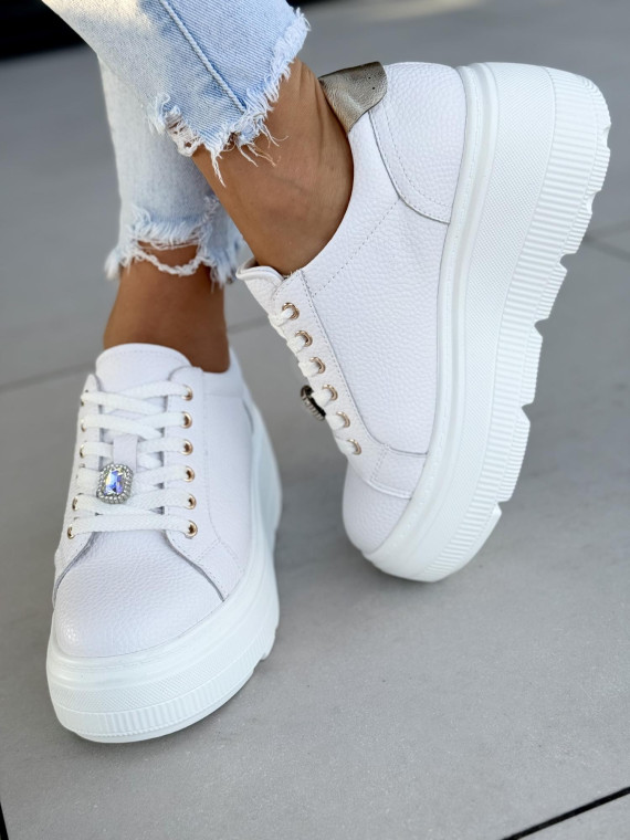 Sneakersy damskie ze skóry naturalnej