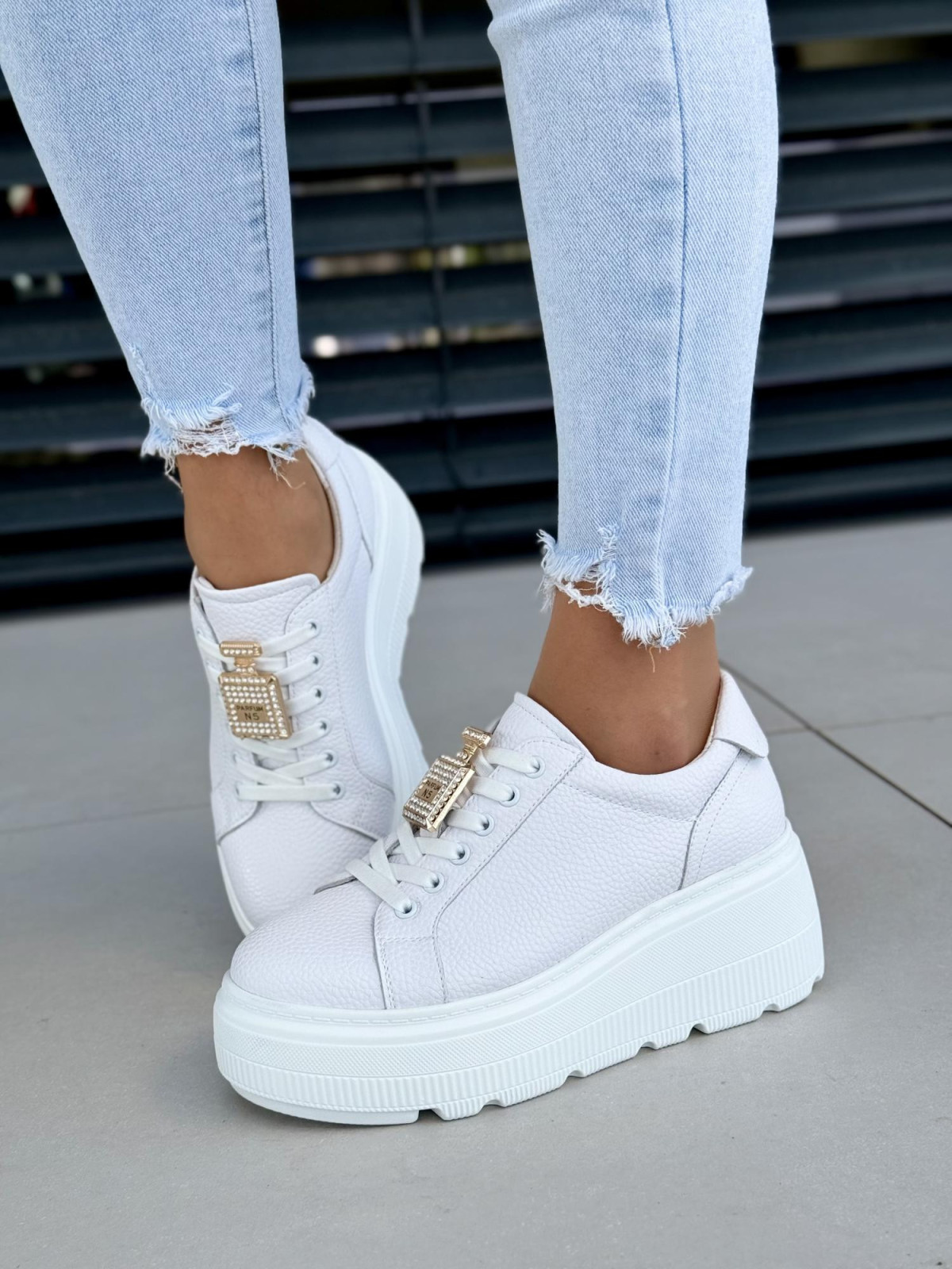 Sneakersy damskie ze skóry naturalnej