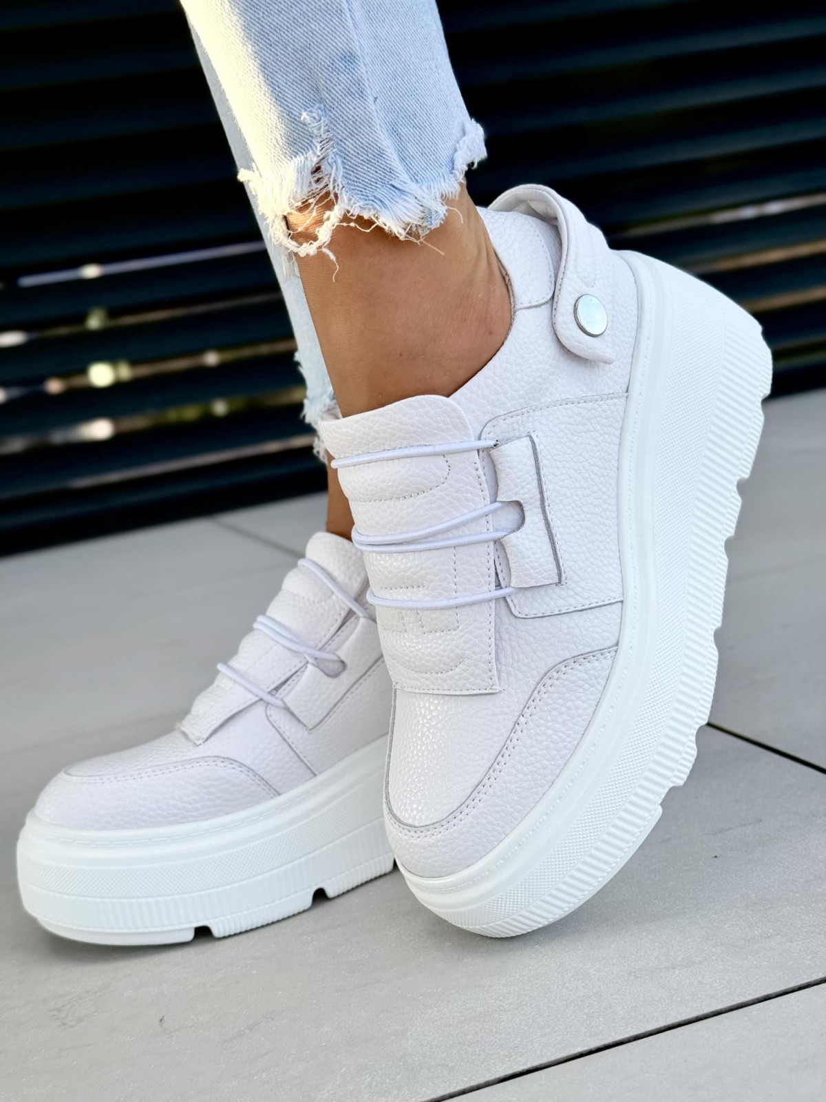 Sneakersy damskie ze skóry naturalnej