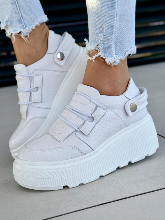 Sneakersy damskie ze skóry naturalnej