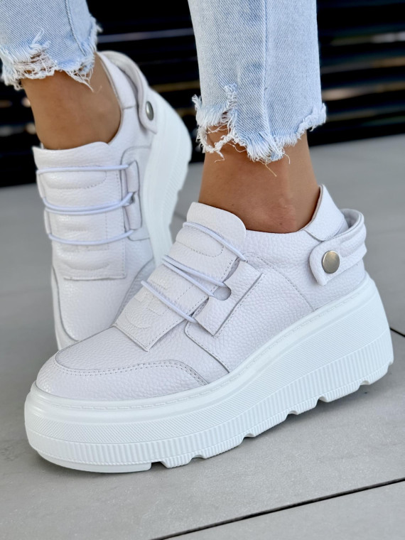 Sneakersy damskie ze skóry naturalnej